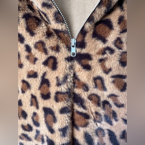 Women’s Leopard hoodie cardigan winter coat size S/M - Picture 5 of 12